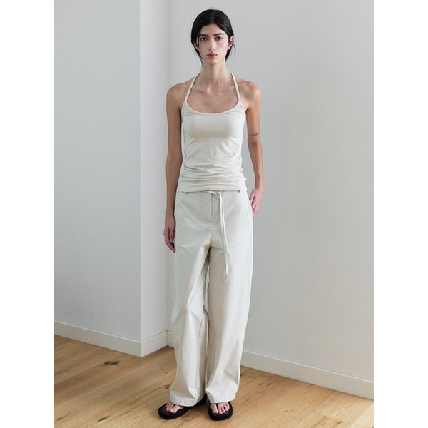 String cotton pants _ ivory