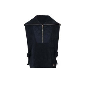 POPCORN PADDED PANEL VEST_Navy