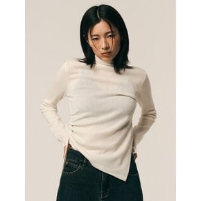 AR_Side string turtleneck knit top_2color