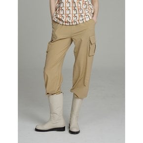 BASIC LOGO CARGO PANTS BEIGE