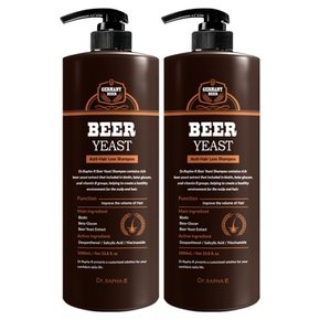 맥주 헤어 모발 베스트 효모 샴푸 1L 2개