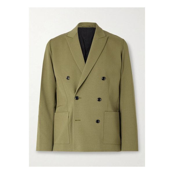 NN.07 조딘 10002 더블 브레스트 울 혼방 트윌 블레이저 그린 46376663162895756