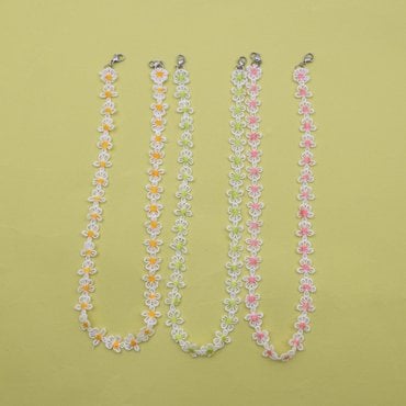 키즈스퀘어 [메르시밴드] Floral 마스크 스트랩 세트_옐로우,핑크,그린(3pcs/set)(ver 2.0)