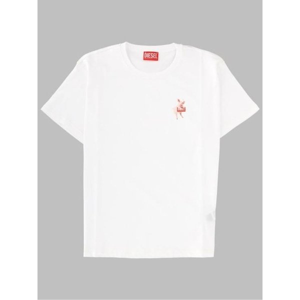 26SS 디젤 반팔 티셔츠 A21922 0JMBD 100 WHITE DOM