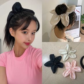 새틴플라곱창머리끈 스크런치 여성 헤어슈슈 액세서리_P357896350