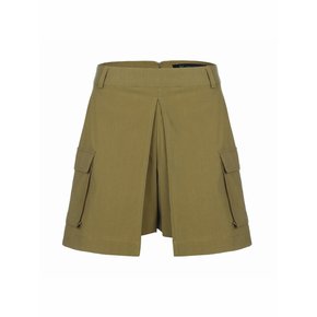 카고 포켓 스커트 팬츠-OLIVE