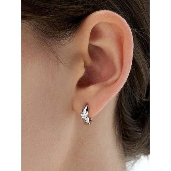 에센스 실버(W) 랩다이아 모노 원터치 귀걸이_0.2CT HL4E58430W9XXX