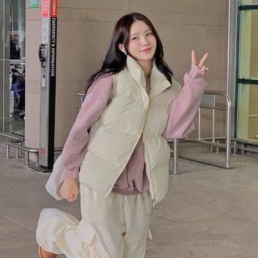 핫핑 [충전재빵빵/보온성UP] 클루디스 투웨이 웰론 하이넥 패딩조끼 P000CPAF