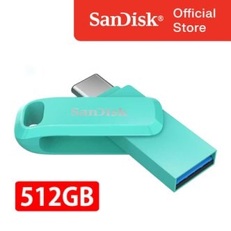 샌디스크 USB 메모리 SDDDC3 울트라 듀얼 GO C타입 OTG 512GB 512기가 USB 3.2 Gen1 민트그린 Mint Green