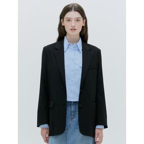 WOOL MANNISH OVERFIT JACKET [BLACK][GRAY]