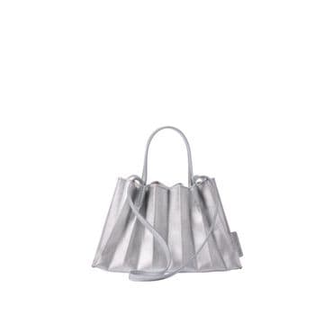 조셉앤스테이시 Lucky Pleats Canvas Coated Shopper S Matt Silver