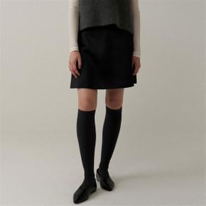 [블랭크03] double face satin mini skirt (black)