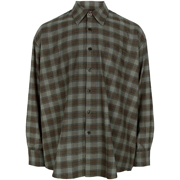 [부산점] 아워레가시 25FW 아이오와 플란넬 체크 보로우드 셔츠 M4252BI IOWA FLANNEL CHECK