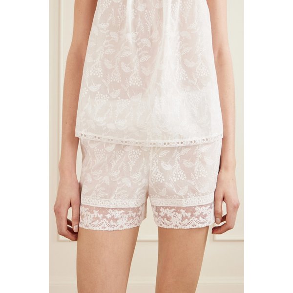 에레스 플로랄리 자수 코튼 블렌드 쇼츠 46376663163007215