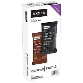 RX바 12g 프로틴바 피넛버터 초콜릿 & 초콜릿 씨솔트 RXBAR Variety Pack 14개입