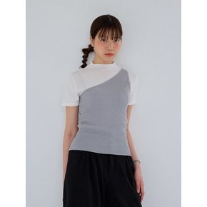 AR_One shoulder knit top