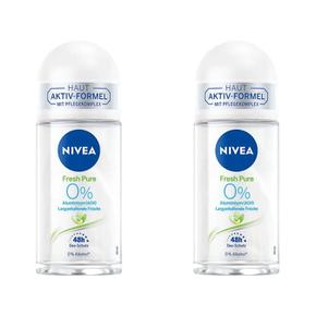 [해외직구] 독일직구 Nivea 니베아 프레쉬 퓨어 데오드란트 롤온 50ml 2팩