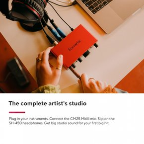 Focusrite Scarlett 2i2 Studio USB 4세대 오디오 인터페이스 송 라이터용 콘덴서 마이크와