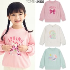 25년 SS (여아) 라이트 테리 더블시퀸 스웨트셔츠MKF1TR2102