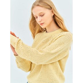 PUNCHING ROUND PULLOVER(butter yellow)