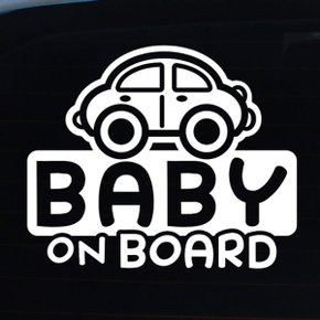 자동차 초보운전 아기스티커 마이카 baby on board 02 (W841DC8)