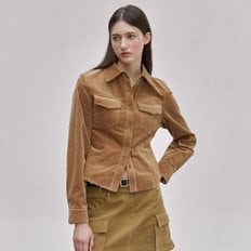 Corduroy Shirt in Beige VW2WB349-91