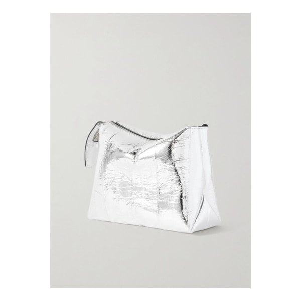 케이트 리나 메탈릭 크링클 일 파우치 실버 46376663162865108