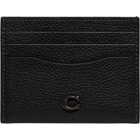 미국 코치 여성지갑 Coach Womens Flat Card Case in Pebble 레더 with Sculpted C Hardware Bra