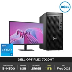 옵티플렉스 7020MT+E2723H 모니터 패키지 i5-14500 8GB 256GB 1TB FD 14세대 데스크탑