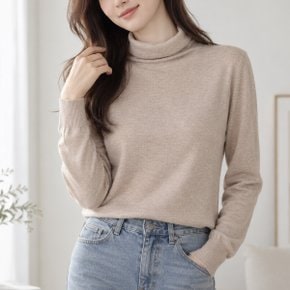 여성 터틀넥 긴팔 니트티 겨울 목폴라 기본 데일리 이너웨어