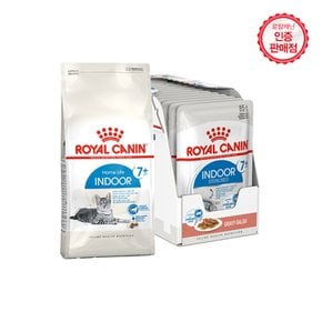 고양이사료 인도어 7세이상 혼식패키지 3.5kg + 12P