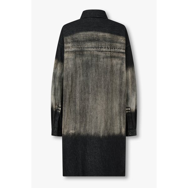 [Y`s]가먼트다잉 포켓 데님 셔츠 코트 6615305201000