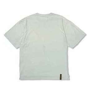 Crayon STGM Vintage-Like Washed Oversized Short Sleeves T-Shirts Sky Blue