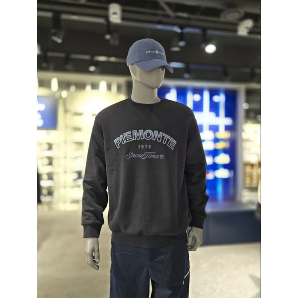 [파주점] 공용  기모  그래픽 맨투맨(FS2POG4102X-BLK)