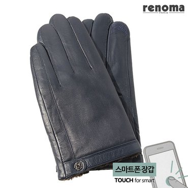 레노마 스마트터치 버튼 엣지 남성 가죽 장갑 RJ-11922