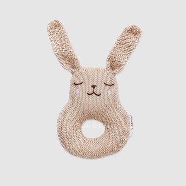 슈슈앤크라 [MAIN SAUVAGE] 버니 딸랑이(14cm) ㅡ 베이지
