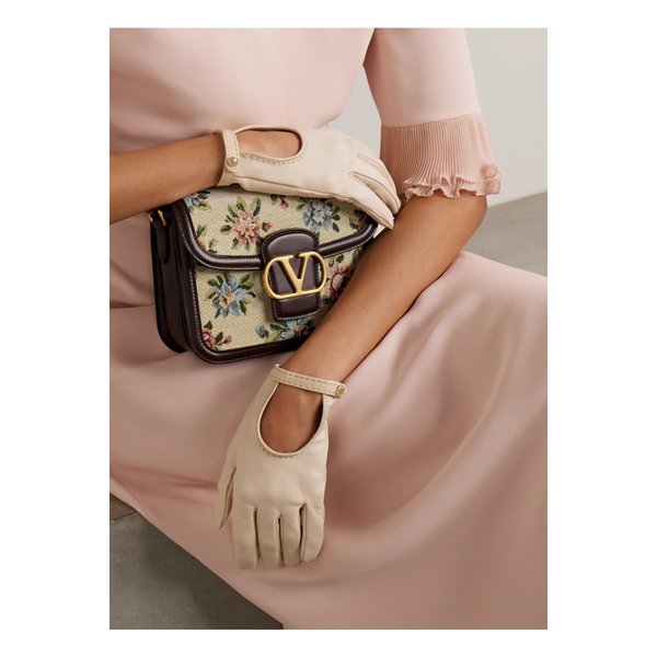 V로고 가죽 장갑 46376663162844958