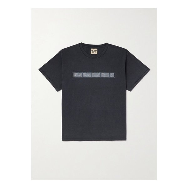 파파라치 크리스탈 장식 글리터 프린트 코튼 저지 티셔츠 46376663162903244