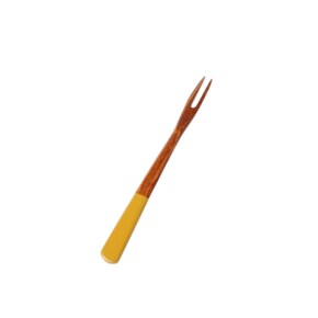 국내산 나무 천연 옻칠 칼라 포크 생칠 노랑 1개