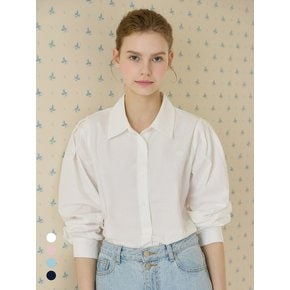 Puff Sleeve Logo Blouse - 4Color