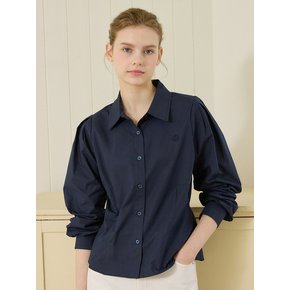 Puff Sleeve Logo Blouse - 4Color