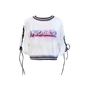 PARADISE EYE-LET SLEEVES CROP T