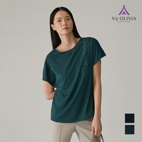 [비비올리비아] 보트넥 가오리핏 반팔티셔츠_VVCASXM5331