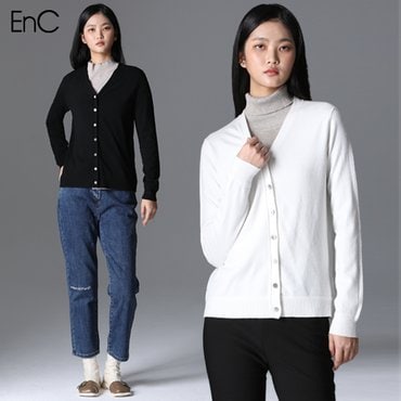 EnC 베이직 루즈핏 가디건  택가격  159000원 _P349854430