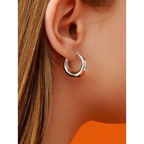 Bold Organic Silver Earring Ie353 [Silver]