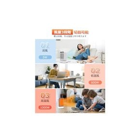 unifun 세라믹 히터- 환히타- 전기 소형 3초속난 1000W 삼단계 전환 고