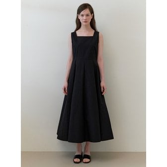 카인더베이비 square neck french dress - black