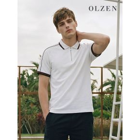 스포티 반집업 반팔 카라 티셔츠  ZOD2TT1310 _P388816667