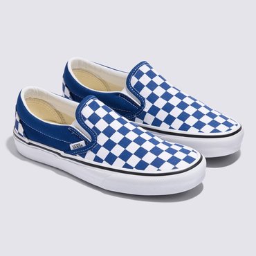 반스 체커보드 Classic Slip-On 클래식 슬립온 블루 / VN000DAH7WM1