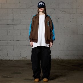 PEACH JERSEY TRACK TOP / BROWN